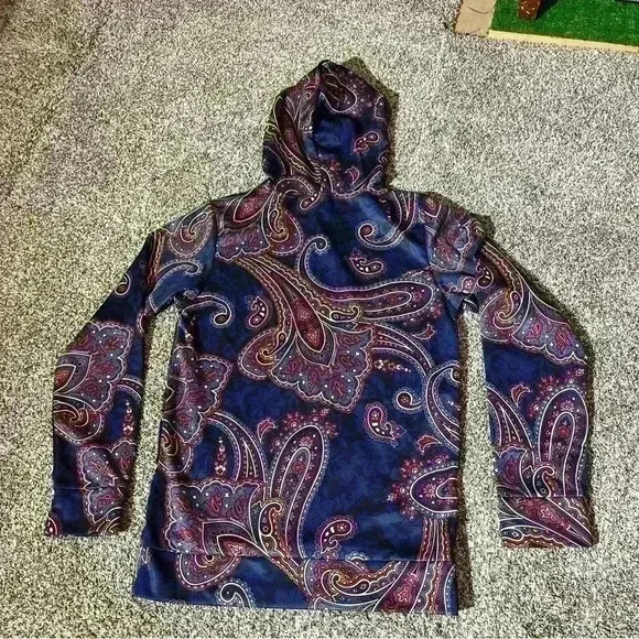 Persona Custom Clothiers-Paisley Print Hoodie- size XS- EUC- Retail Over $100! - Picture 10 of 10